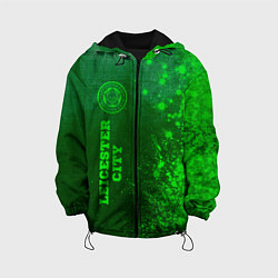 Куртка с капюшоном детская Leicester City - green gradient по-вертикали, цвет: 3D-черный
