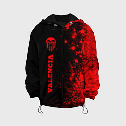 Куртка с капюшоном детская Valencia - red gradient по-вертикали, цвет: 3D-черный