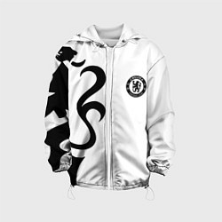 Куртка с капюшоном детская Chelsea sport fc, цвет: 3D-белый