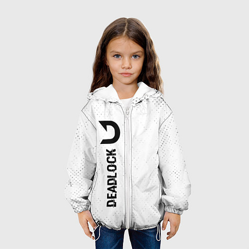 Детская куртка Deadlock glitch на светлом фоне по-вертикали / 3D-Белый – фото 3