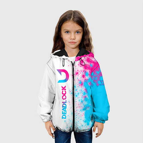 Детская куртка Deadlock neon gradient style по-вертикали / 3D-Черный – фото 3