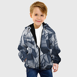 Куртка с капюшоном детская Геометрические грани, цвет: 3D-черный — фото 2