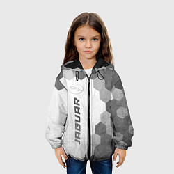 Куртка с капюшоном детская Jaguar - white gradient по-вертикали, цвет: 3D-черный — фото 2