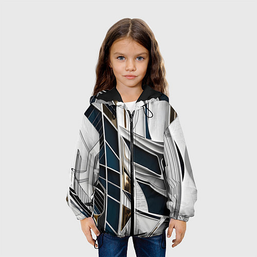 Детская куртка Кибер текстура / 3D-Черный – фото 3
