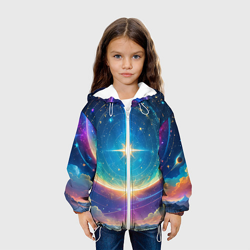 Детская куртка Звезда галактики / 3D-Белый – фото 3