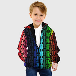 Куртка с капюшоном детская Marshmello gradient, цвет: 3D-черный — фото 2