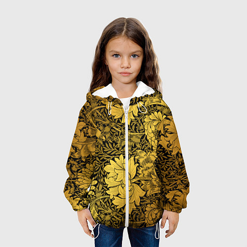 Детская куртка Золотые подсолнухи / 3D-Белый – фото 3