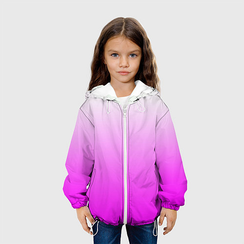 Детская куртка Gradient color pink / 3D-Белый – фото 3