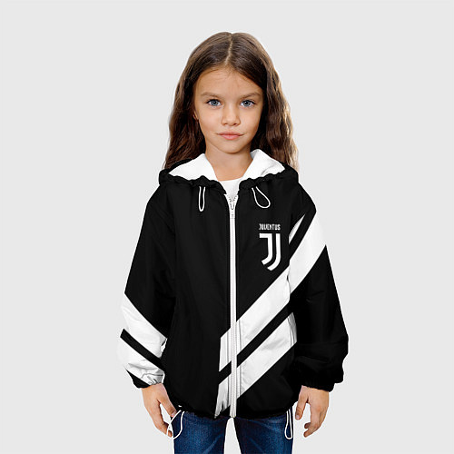 Детская куртка Juventus line white / 3D-Белый – фото 3