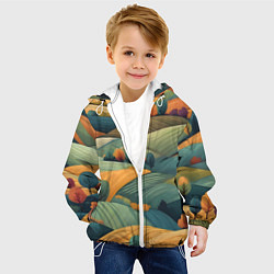 Куртка с капюшоном детская Луга поля, цвет: 3D-белый — фото 2