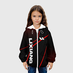 Куртка с капюшоном детская Lixiang - red line, цвет: 3D-белый — фото 2