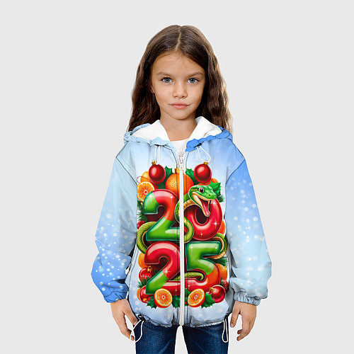 Детская куртка Змеи к нам приходят 2025 / 3D-Белый – фото 3