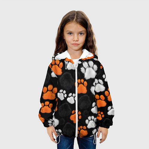 Детская куртка Мохнатые лапки / 3D-Белый – фото 3