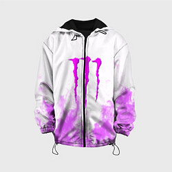 Куртка с капюшоном детская Monster energy neon flame, цвет: 3D-черный