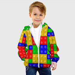 Куртка с капюшоном детская Детали Лего, цвет: 3D-белый — фото 2