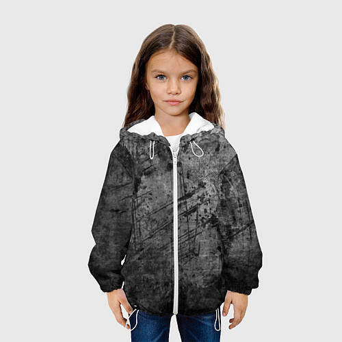 Детская куртка Абстракция - grunge break / 3D-Белый – фото 3