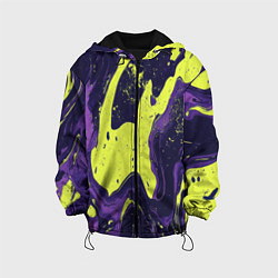 Куртка с капюшоном детская Камуфляжный пятна, цвет: 3D-черный