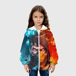 Куртка с капюшоном детская Mortal Kombat - Саб-зиро и Скорпион, цвет: 3D-белый — фото 2