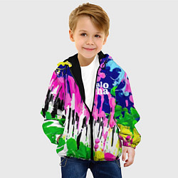 Куртка с капюшоном детская Colorful abstraction - aloha, цвет: 3D-черный — фото 2