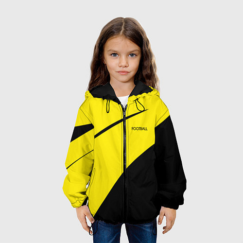 Детская куртка Football жёлто-чёрный двуцветный / 3D-Черный – фото 3