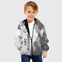 Куртка с капюшоном детская ARC Raiders - white gradient по-вертикали, цвет: 3D-черный — фото 2