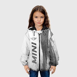 Куртка с капюшоном детская Mini - white gradient по-вертикали, цвет: 3D-черный — фото 2
