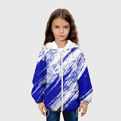 Куртка с капюшоном детская The color is white and blue, цвет: 3D-белый — фото 2