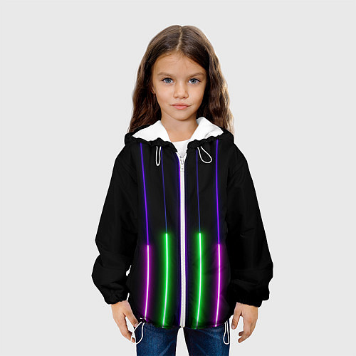 Детская куртка Color Purple green pink / 3D-Белый – фото 3