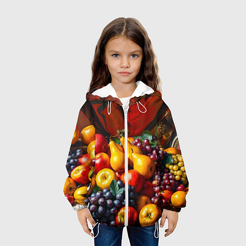 Детская куртка Фруктовый натюрморт / 3D-Белый – фото 3