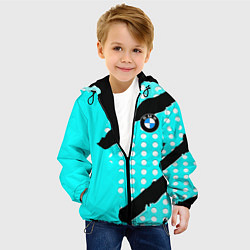 Куртка с капюшоном детская BMW sport краски, цвет: 3D-черный — фото 2
