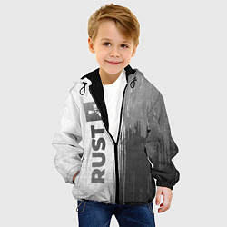 Куртка с капюшоном детская Rust - white gradient по-вертикали, цвет: 3D-черный — фото 2