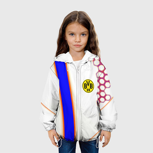 Детская куртка Borussia geometry sport / 3D-Белый – фото 3