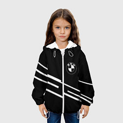 Куртка с капюшоном детская BMW geometry line, цвет: 3D-белый — фото 2