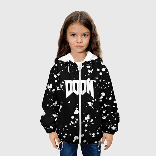 Детская куртка Doom белые краски всплеск / 3D-Белый – фото 3