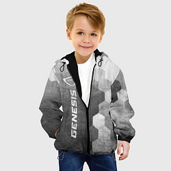 Куртка с капюшоном детская Genesis - grey gradient по-вертикали, цвет: 3D-черный — фото 2