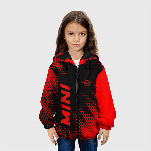Детская куртка Mini - red gradient вертикально / 3D-Черный – фото 3