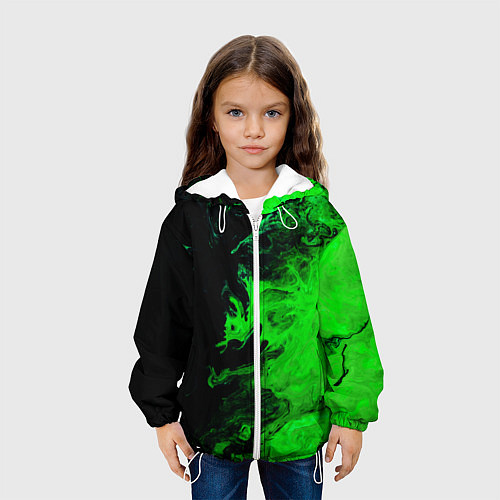 Детская куртка Color green black / 3D-Белый – фото 3