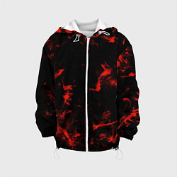 Куртка с капюшоном детская Color red black, цвет: 3D-белый
