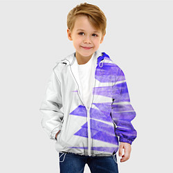 Куртка с капюшоном детская Color white purple, цвет: 3D-белый — фото 2