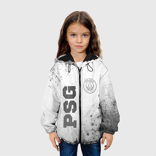 Детская куртка PSG - white gradient вертикально / 3D-Черный – фото 3