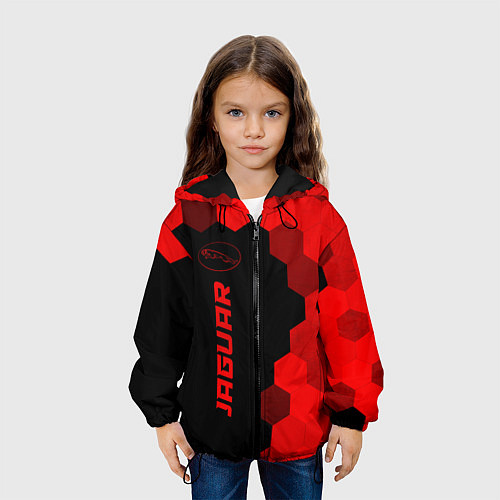 Детская куртка Jaguar - red gradient по-вертикали / 3D-Черный – фото 3