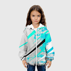 Куртка с капюшоном детская Color white light blue, цвет: 3D-белый — фото 2