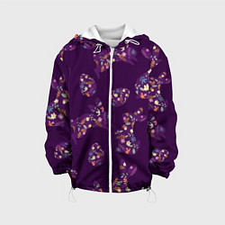 Куртка с капюшоном детская Кролики и яйца, цвет: 3D-белый