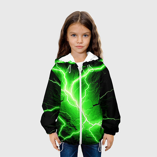 Детская куртка Color green black / 3D-Белый – фото 3