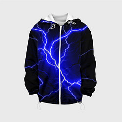 Куртка с капюшоном детская Color blue black, цвет: 3D-белый