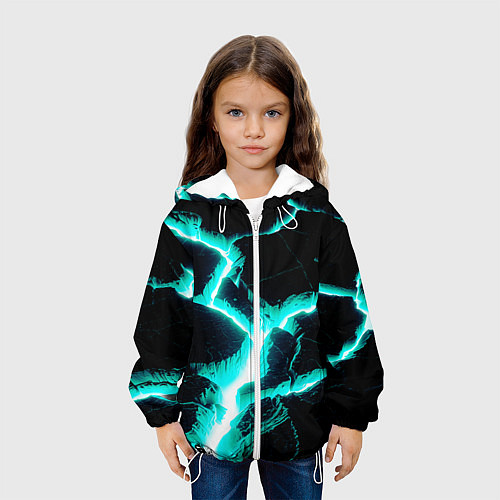 Детская куртка Color light blue black / 3D-Белый – фото 3