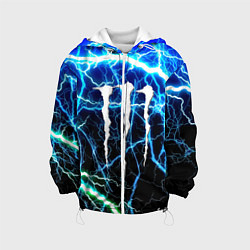 Куртка с капюшоном детская Monster energy electro, цвет: 3D-белый