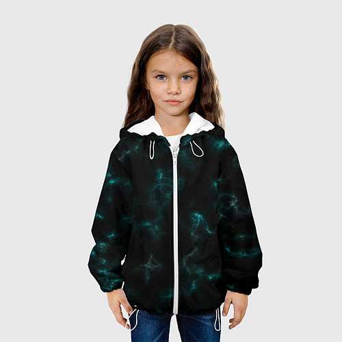 Детская куртка Color black turquoise / 3D-Белый – фото 3