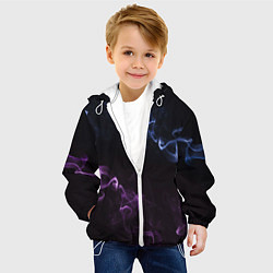 Куртка с капюшоном детская Color black blue pink, цвет: 3D-белый — фото 2