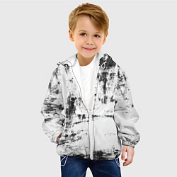 Куртка с капюшоном детская Color black and white, цвет: 3D-белый — фото 2